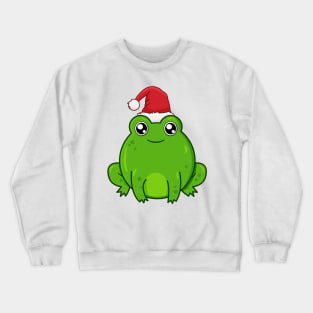 Kawaii Frog Christmas Crewneck Sweatshirt